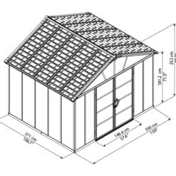Yukon Storage Shed dimension 11x9