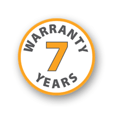 7 years warranty
