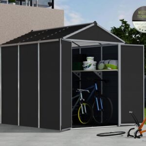 Palram Garden Sheds Rubicon 6x8 Grey Main 3 Multi Wall Technology