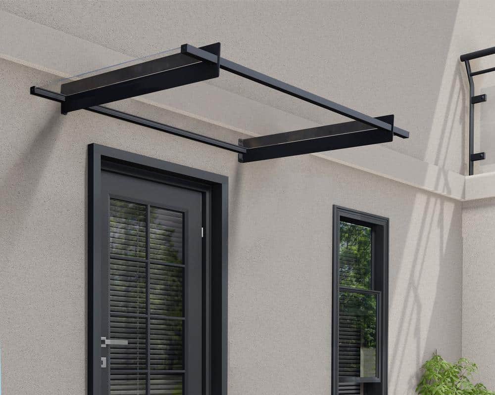 Palram Door Awning Kits Nancy 1500 Grey Clear