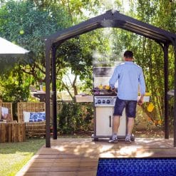Austin BBQ Gazebo 6x8 1.8x2.4m Black Palram-Canopia Garden Gazebos