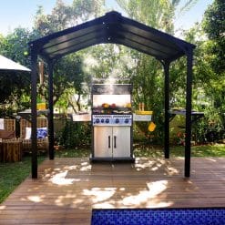 Austin BBQ Gazebo 6x8 1.8x2.4m Black Palram-Canopia Garden Gazebos