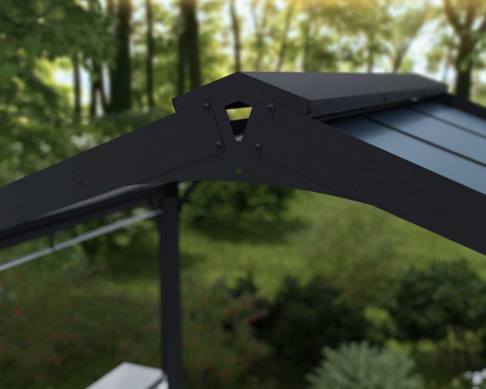 Austin BBQ Gazebo 6x8 1.8x2.4m Black Palram-Canopia Garden Gazebos