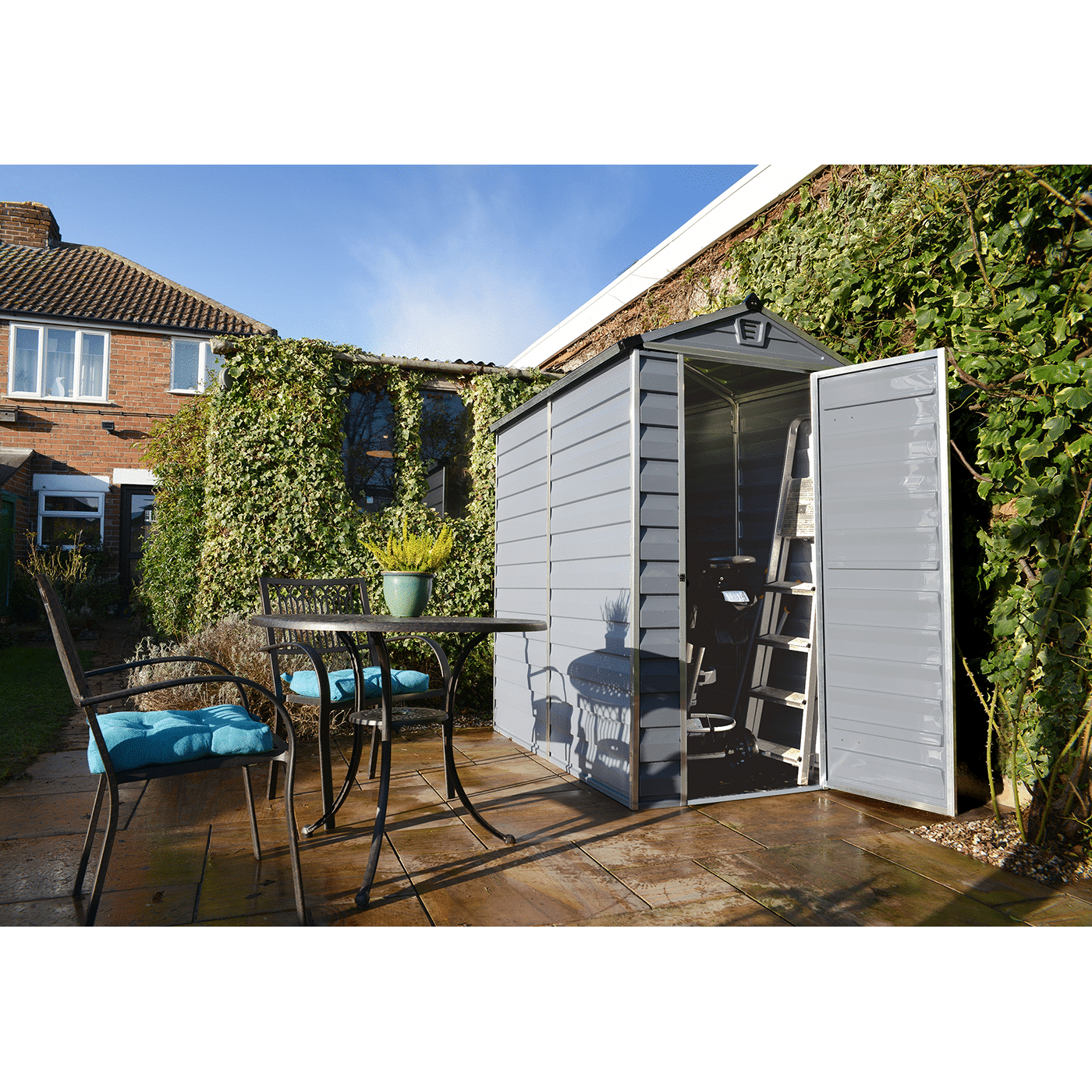 Skylight Storage Sheds 4x6 Grey 1